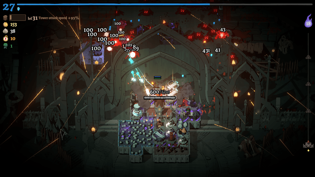 monsters chasing the castle